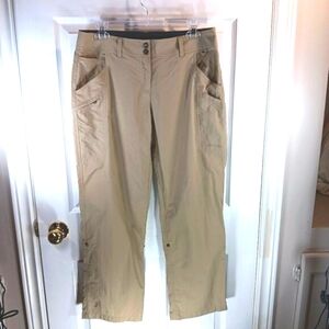 Exofficio NWOT Beige Convertible Athleisure Hiking Cargo Pants Women's Size 8